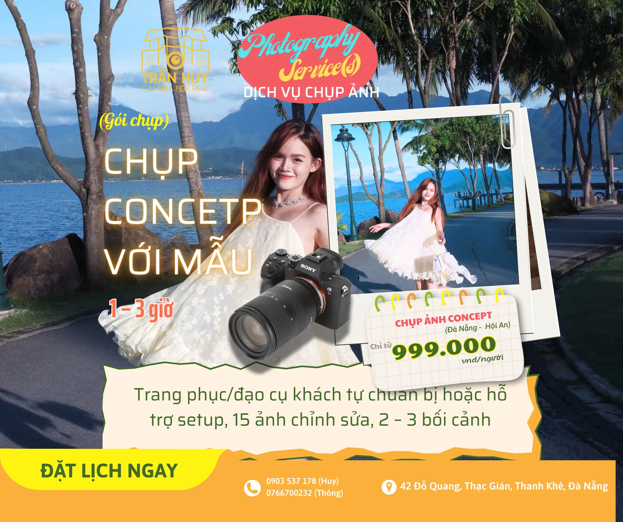 Gói chụp concept với mẫu