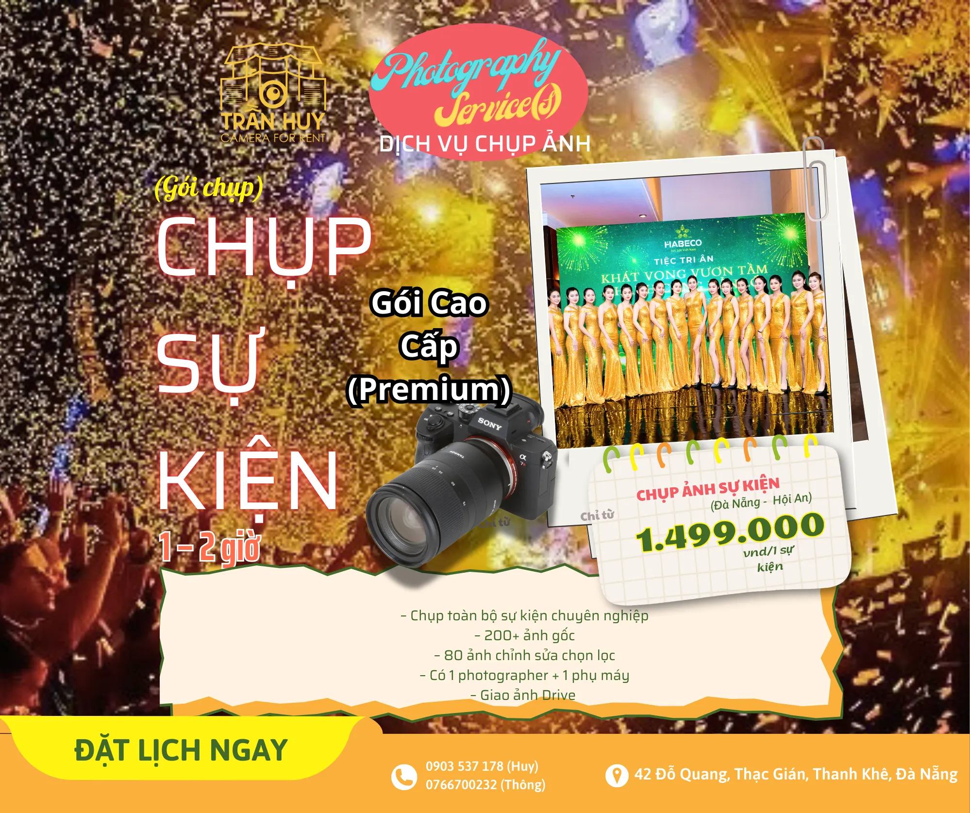 Gói chụp sự kiện (cao cấp)
