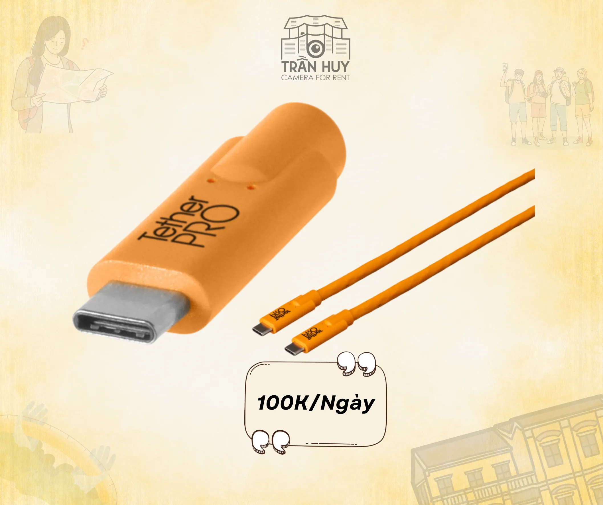 Dây cáp Tether TypeC 